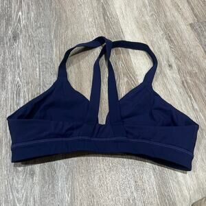 Goop G. Brand Bralette Sport Navy Blue Racerback Bra Size Medium